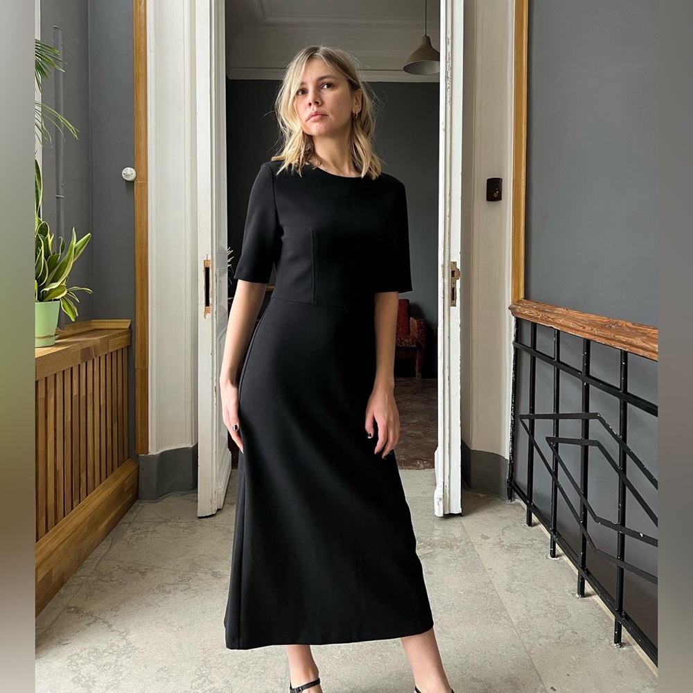 12Storeez Black Midi Dress